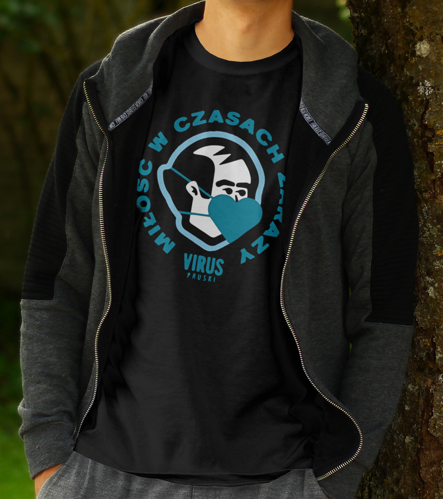 Miłość W Czasach Zarazy Virus Pruski Koszulka Męska T-Shirt