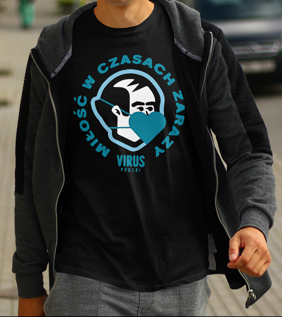 Miłość W Czasach Zarazy Virus Pruski Koszulka Męska T-Shirt