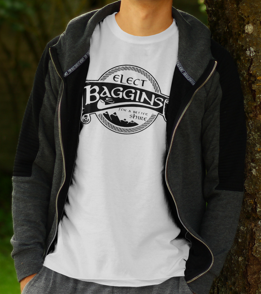 Elect Baggins For A Better Shire Middle Earth Hobbit Campaign T-Shirt