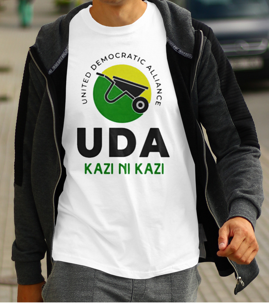 United Democratic Alliance UDA Kazi Ni Kazi Wheelbarrow T-Shirt