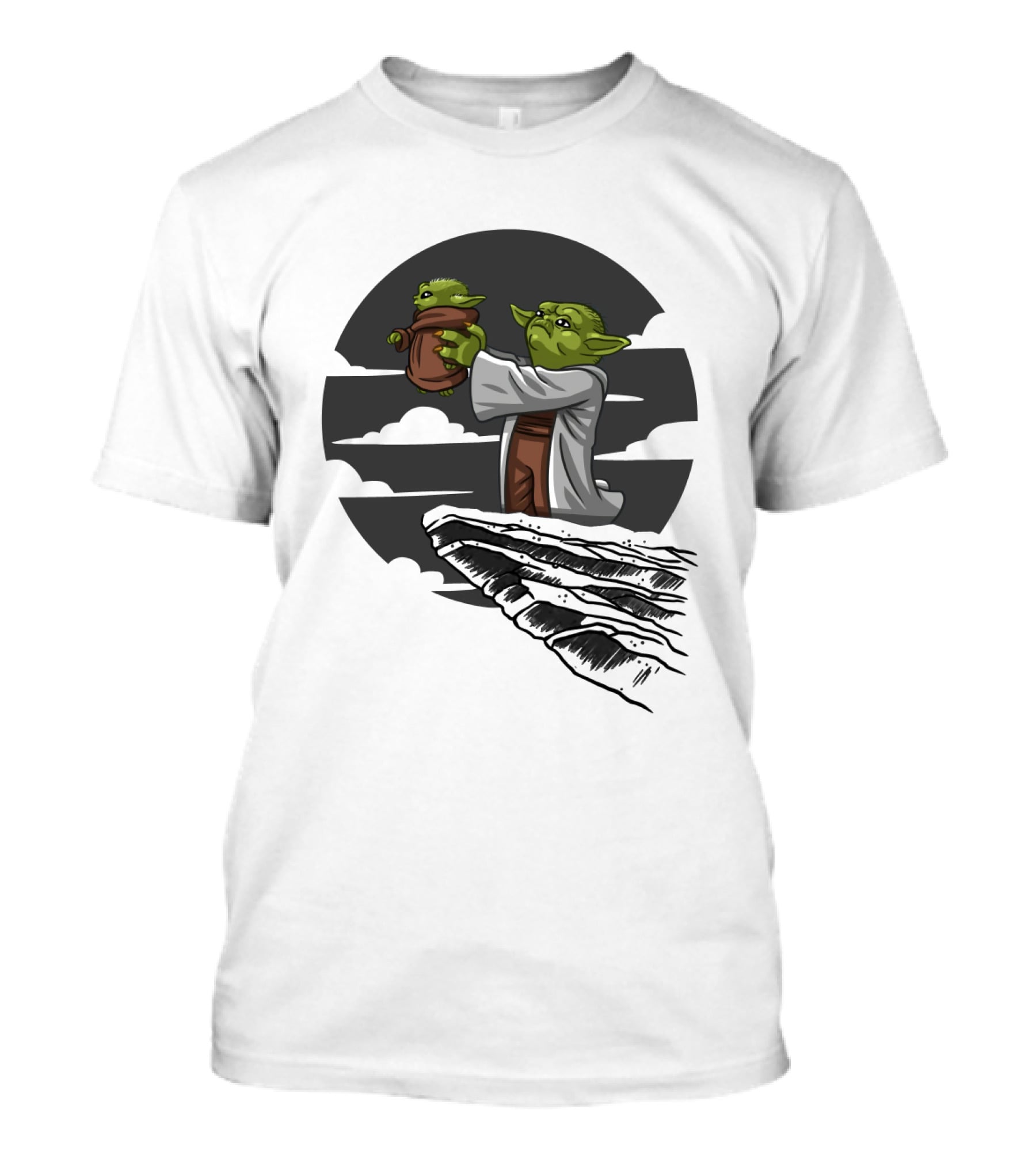 Mandalorian Star Wars Baby Yoda Kawaii Rafiki Moment T-Shirt