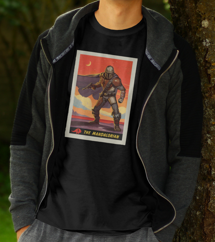 The Mandalorian Vintage Sunset Adventure Scene T-Shirt