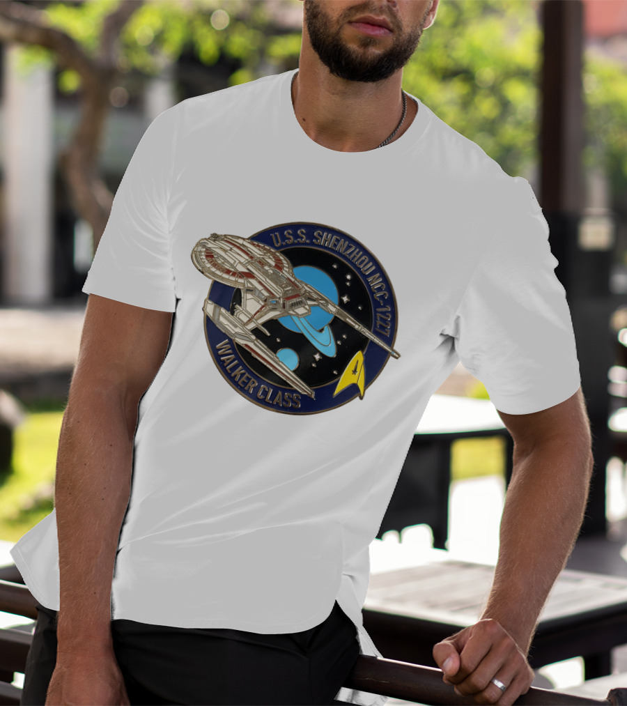 USS Shenzhou NCC-1227 Walker Class Star Trek Insignia Badge T-Shirt