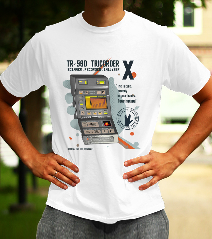TR-590 Tricorder X Scanner Recorder Analyzer Star Trek Fascinating T-Shirt
