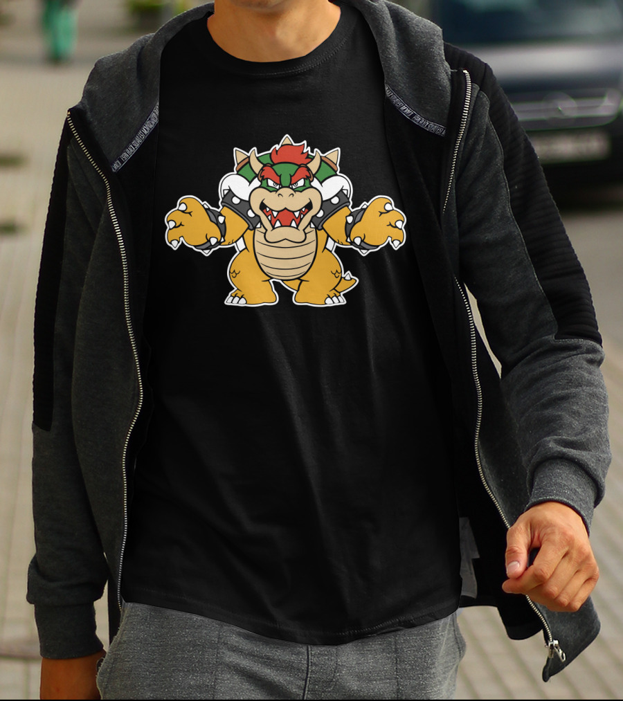 Here's Bowser Mario Villain Roaring Stance T-Shirt