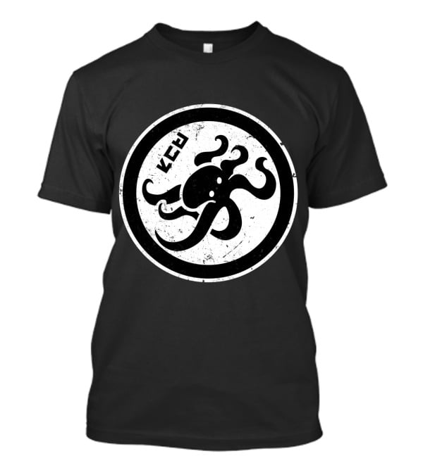 Splatoon-Inspired Octopus Emblem With Inkling Script Circle T-Shirt