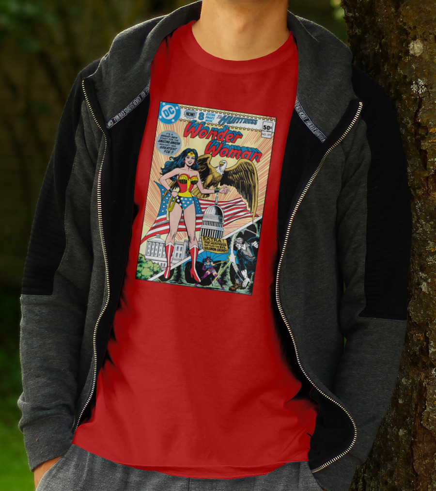 Wonder Woman DC Comics Huntress 1977 Solomon Grundy Patriotic Cover T-Shirt