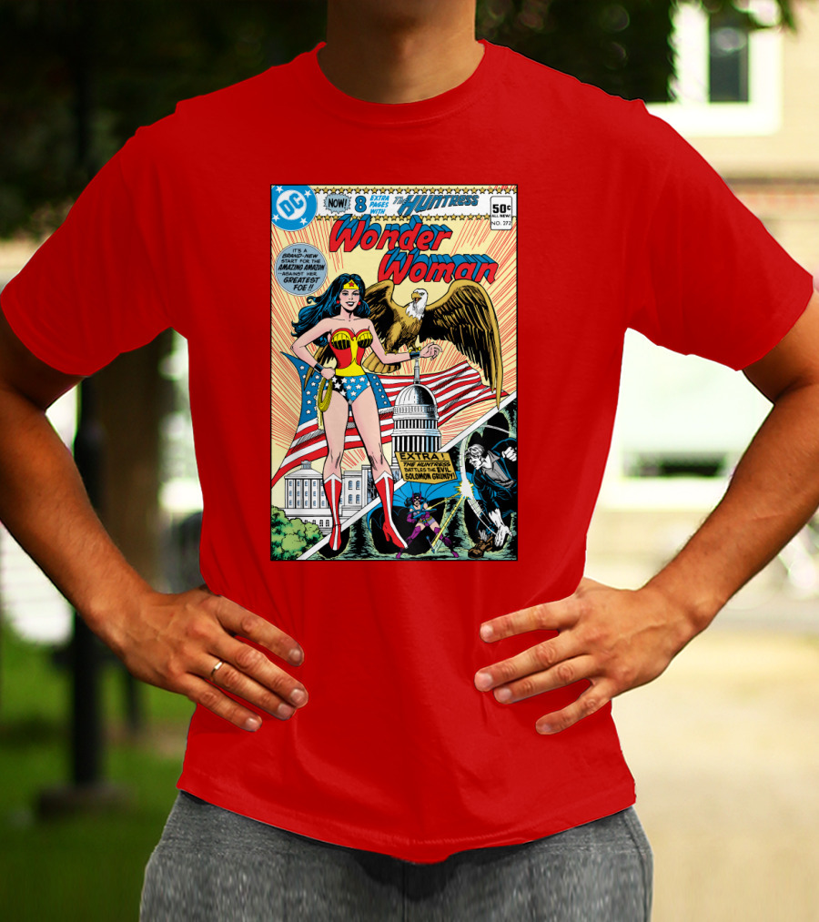 Wonder Woman DC Comics Huntress 1977 Solomon Grundy Patriotic Cover T-Shirt