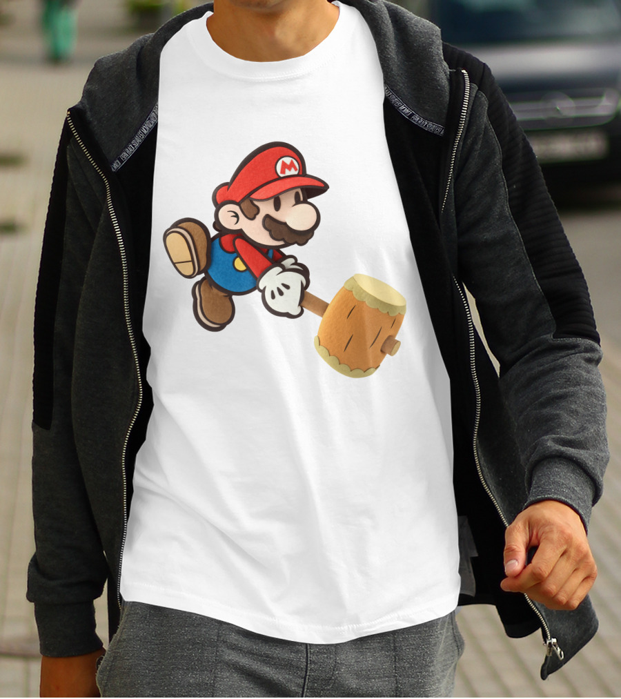 Super Mario Paper Hammer Mario T-Shirt