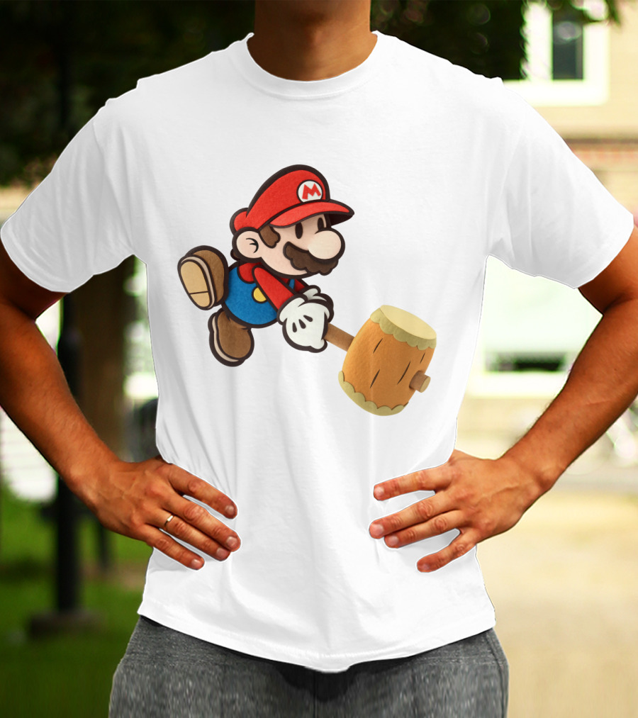 Super Mario Paper Hammer Mario T-Shirt