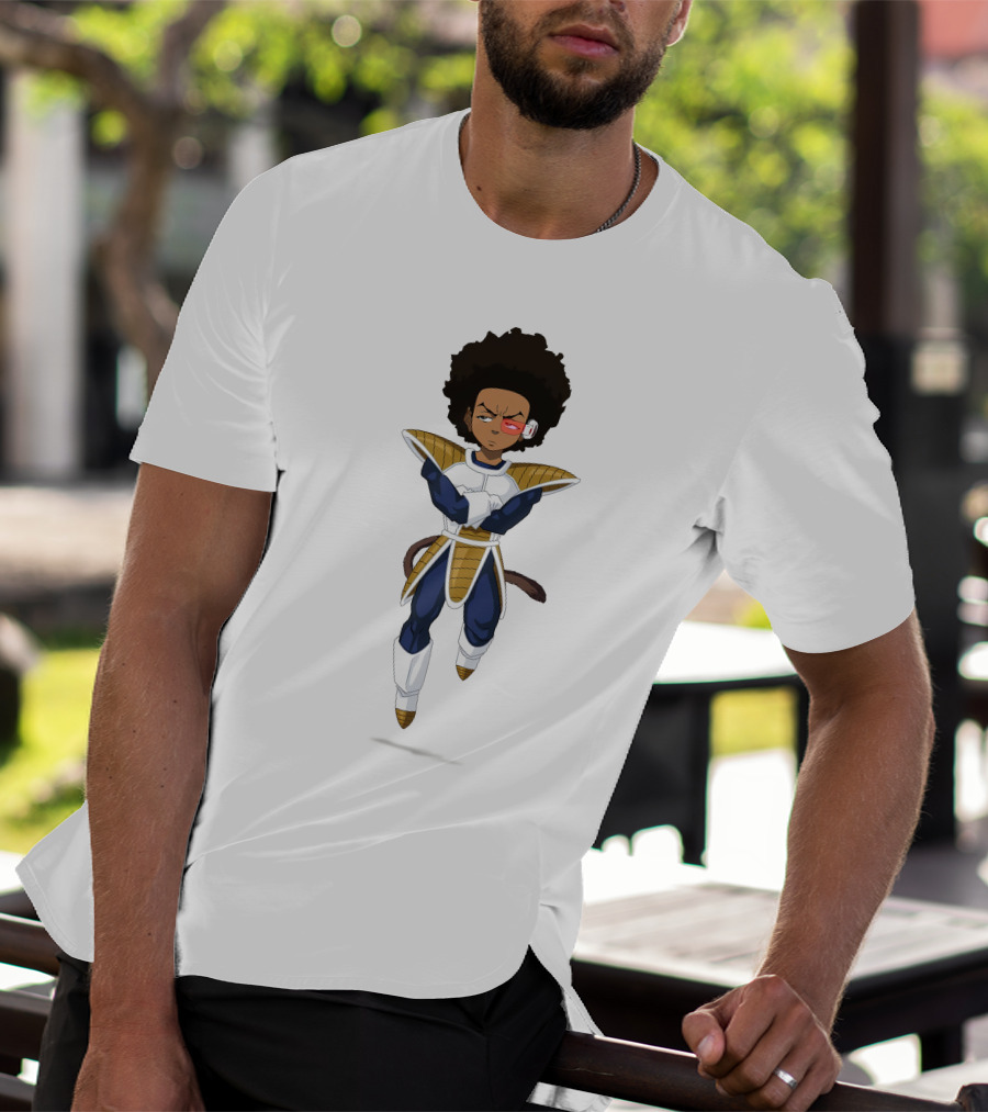 Huey Freeman X Saiyan Fusion Crossover Character T-Shirt