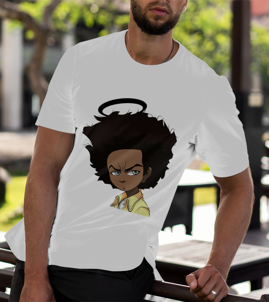 TBD7 Boondocks Huey Freeman Anime Halo T-Shirt