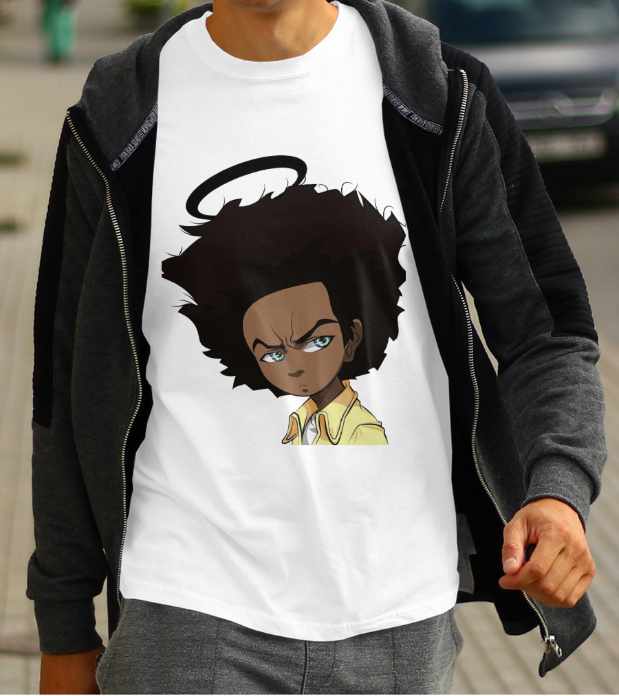 TBD7 Boondocks Huey Freeman Anime Halo T-Shirt