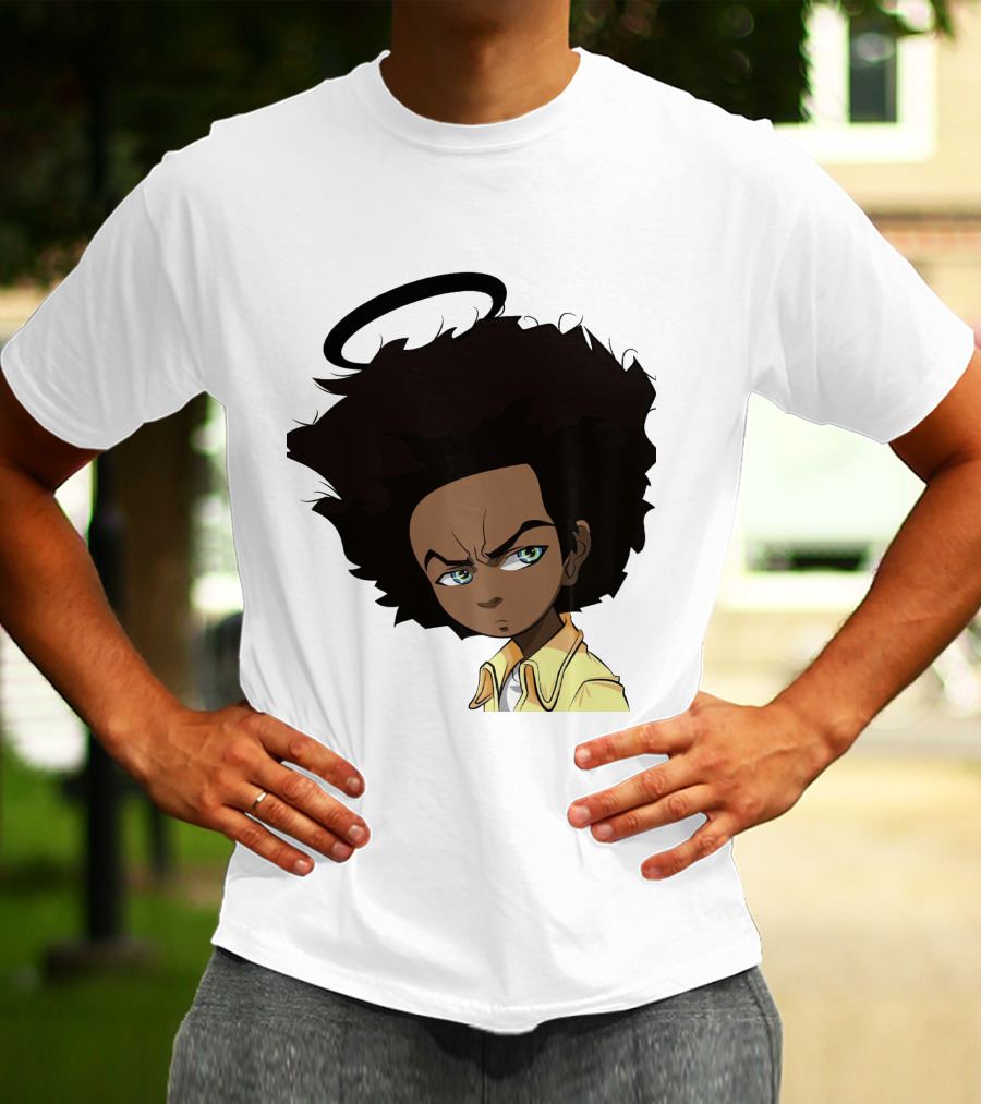 TBD7 Boondocks Huey Freeman Anime Halo T-Shirt