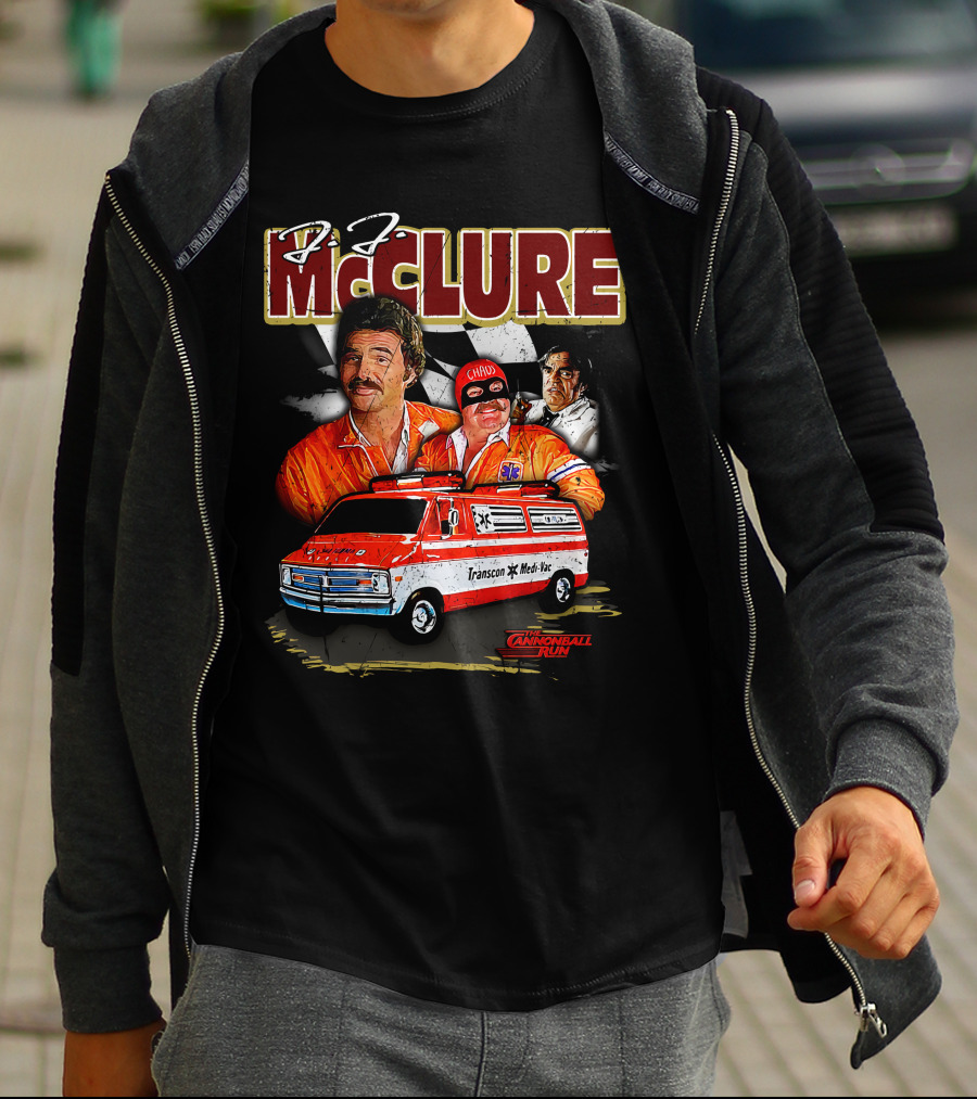 Cannonball Run J.J. McClure Transcon Med-Vac Van Racing T-Shirt