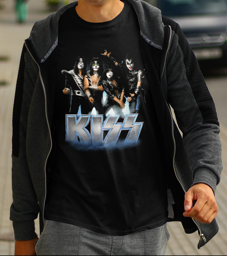 KISS Band Iconic Rock Group Members Face Paint And Costumes T-Shirt