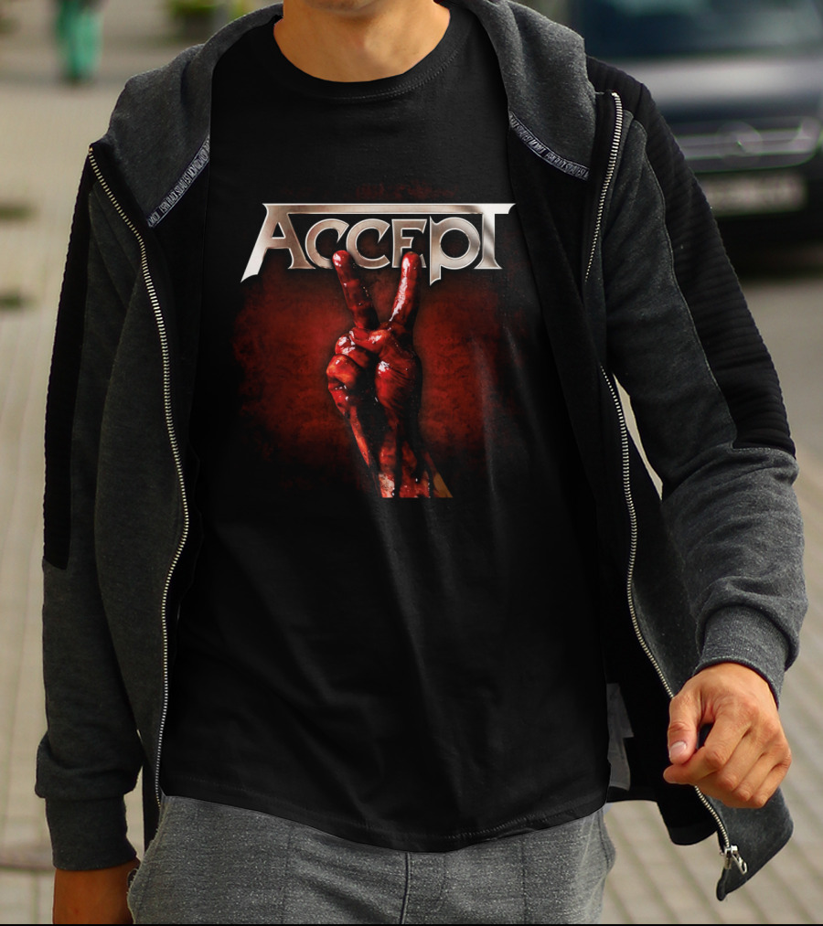 Accept Bloodied Peace Sign T-Shirt