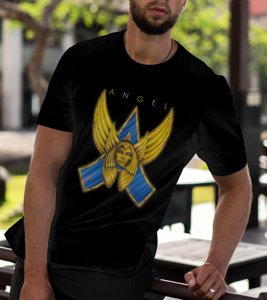 ANGEL Band Logo Winged Face Emblem T-Shirt