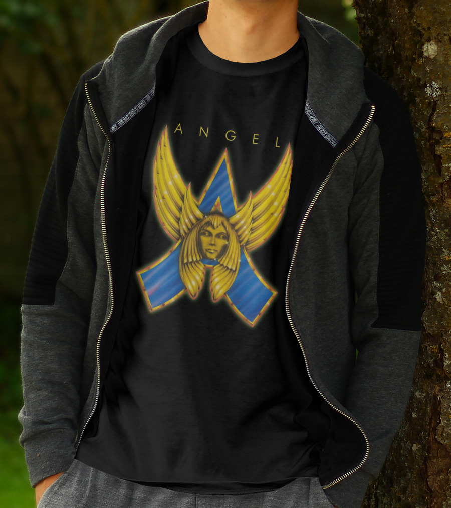 ANGEL Band Logo Winged Face Emblem T-Shirt