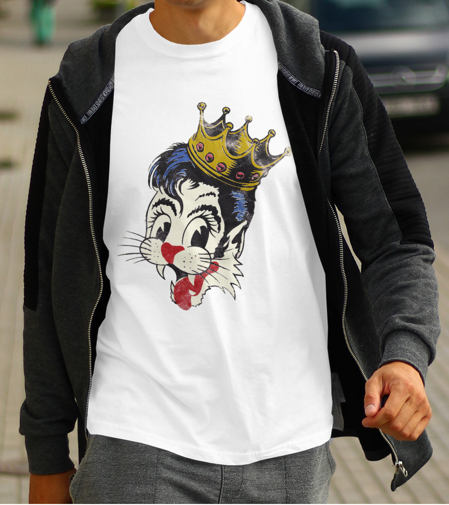STC W Crowned Cat Face T-Shirt