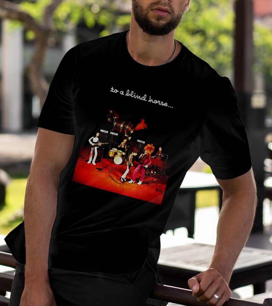 To A Blind Horse Band Performance Scene T-Shirt
