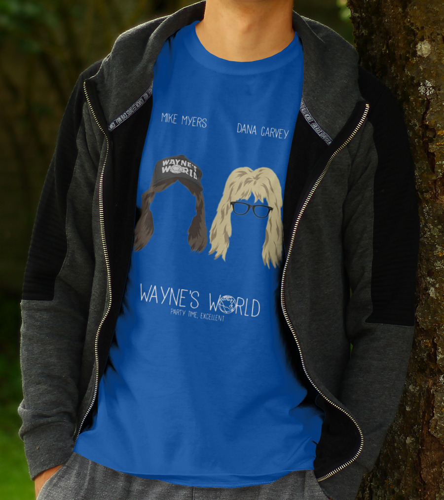 Wayne's World Mike Myers Dana Carvey Party Time Excellent T-Shirt
