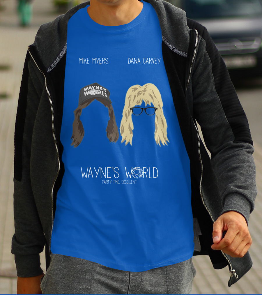 Wayne's World Mike Myers Dana Carvey Party Time Excellent T-Shirt