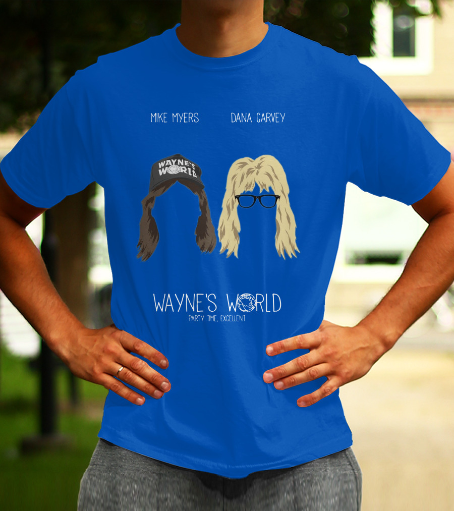 Wayne's World Mike Myers Dana Carvey Party Time Excellent T-Shirt