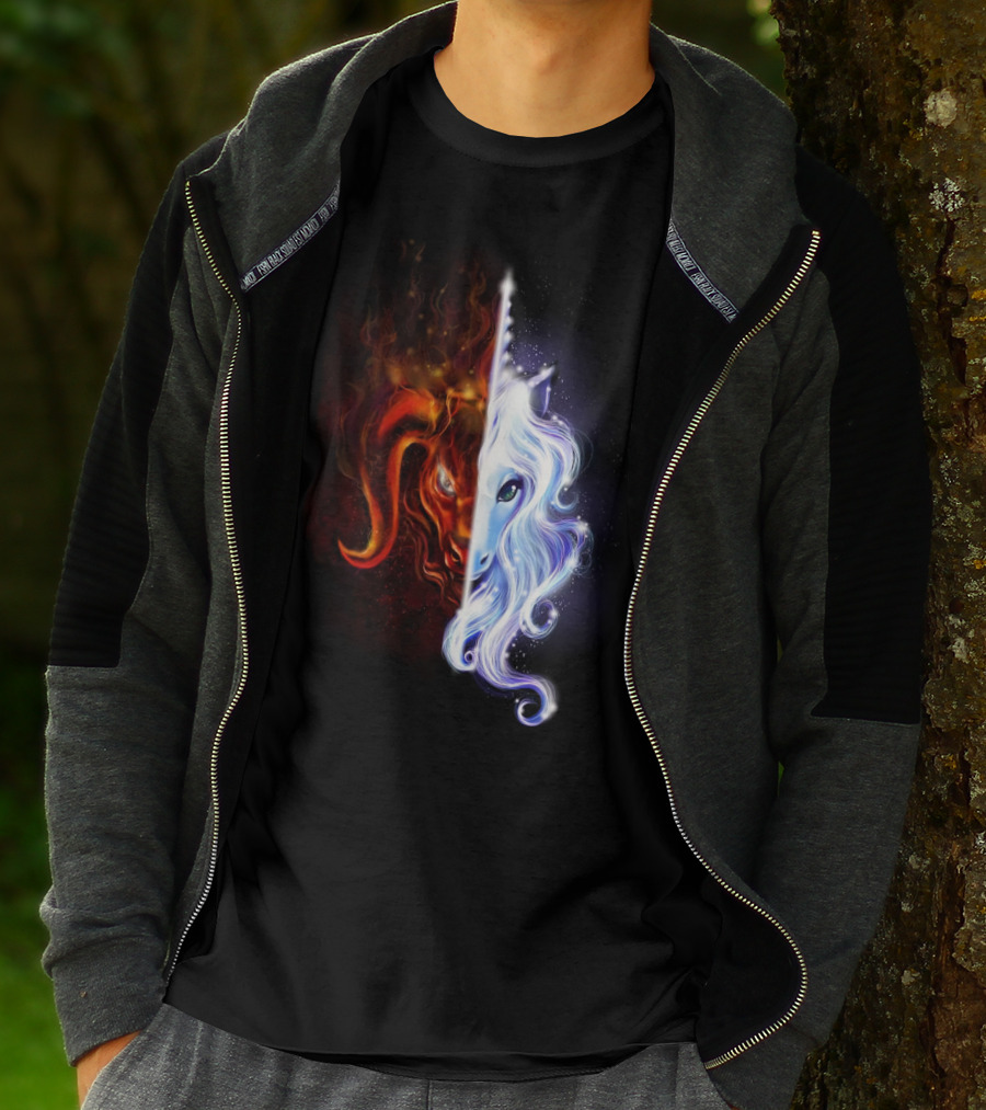 The Last Unicorn Duality Of Fire And Ice T-Shirt