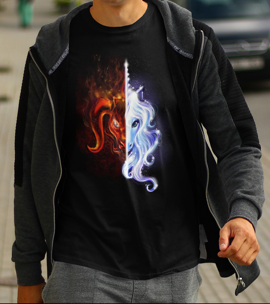 The Last Unicorn Duality Of Fire And Ice T-Shirt