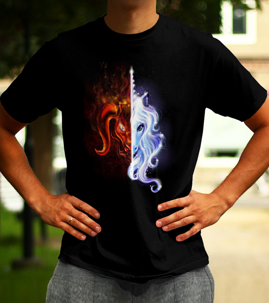 The Last Unicorn Duality Of Fire And Ice T-Shirt