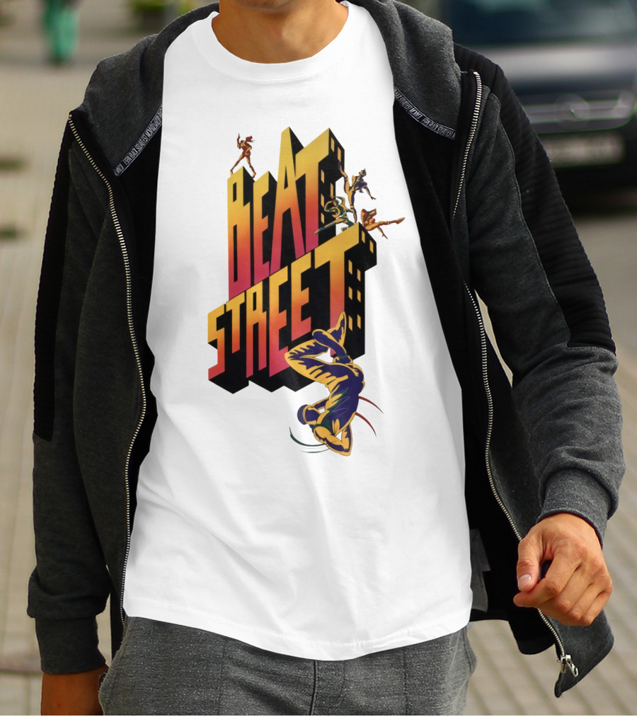 Beat Street Breakdancing Silhouette Graffiti Style Retro T-Shirt