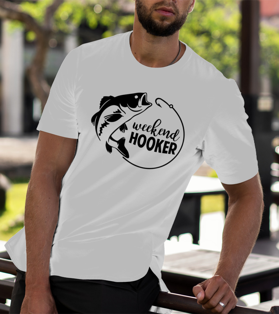 Weekend Hooker Fishing Enthusiast Bass Hook T-Shirt