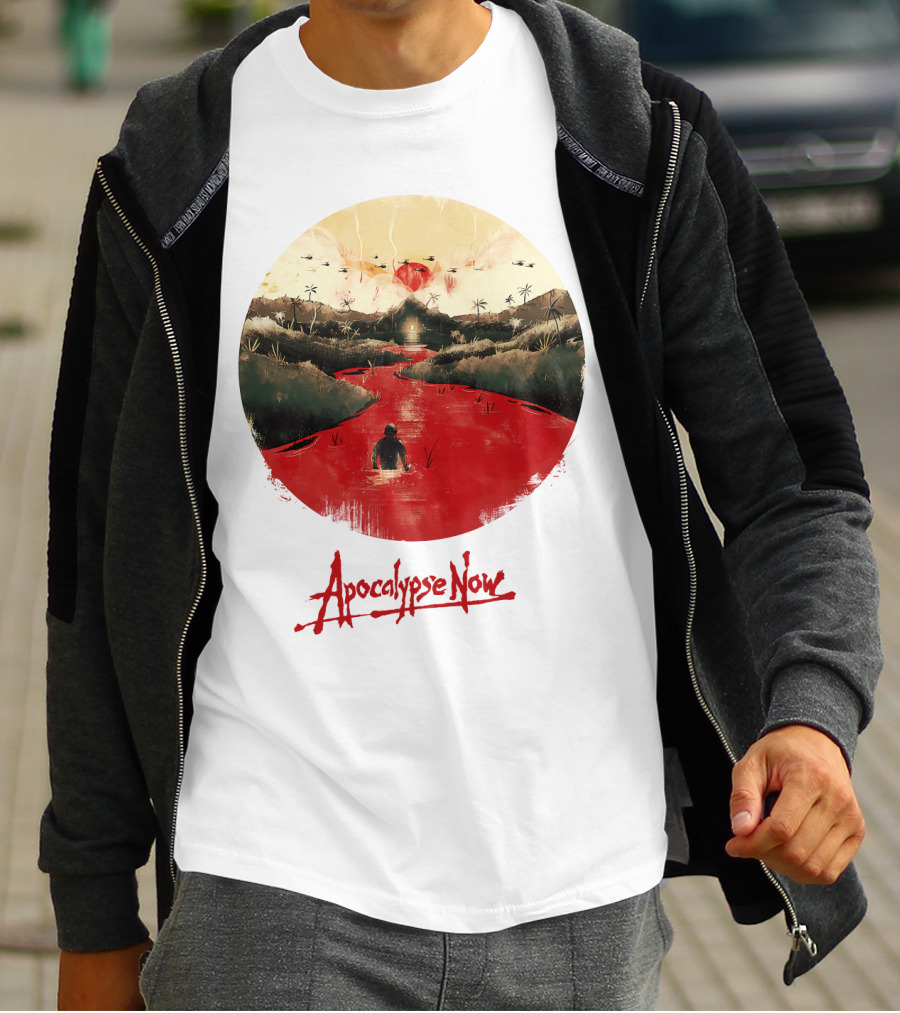 15 Helicopters Jungle River Apocalypse Now T-Shirt