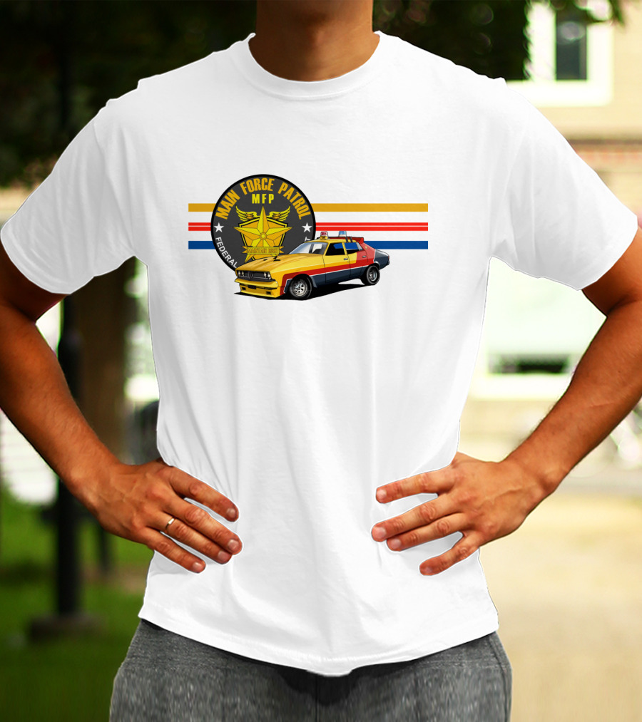 Mad Max Main Force Patrol MFP Federal Ford Falcon Interceptor T-Shirt