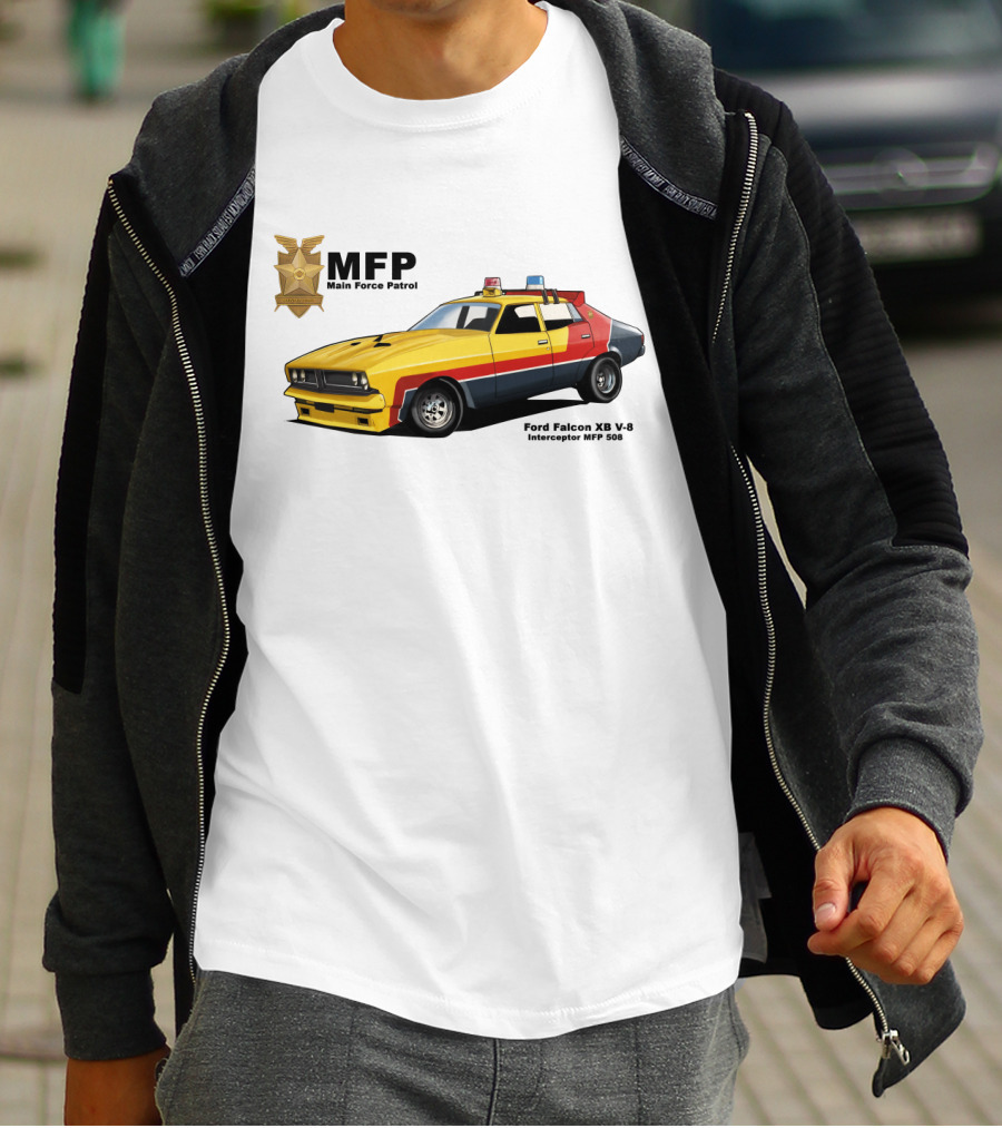 MFP Main Force Patrol Ford Falcon XB V8 Interceptor MFP 508 Mad Max T-Shirt