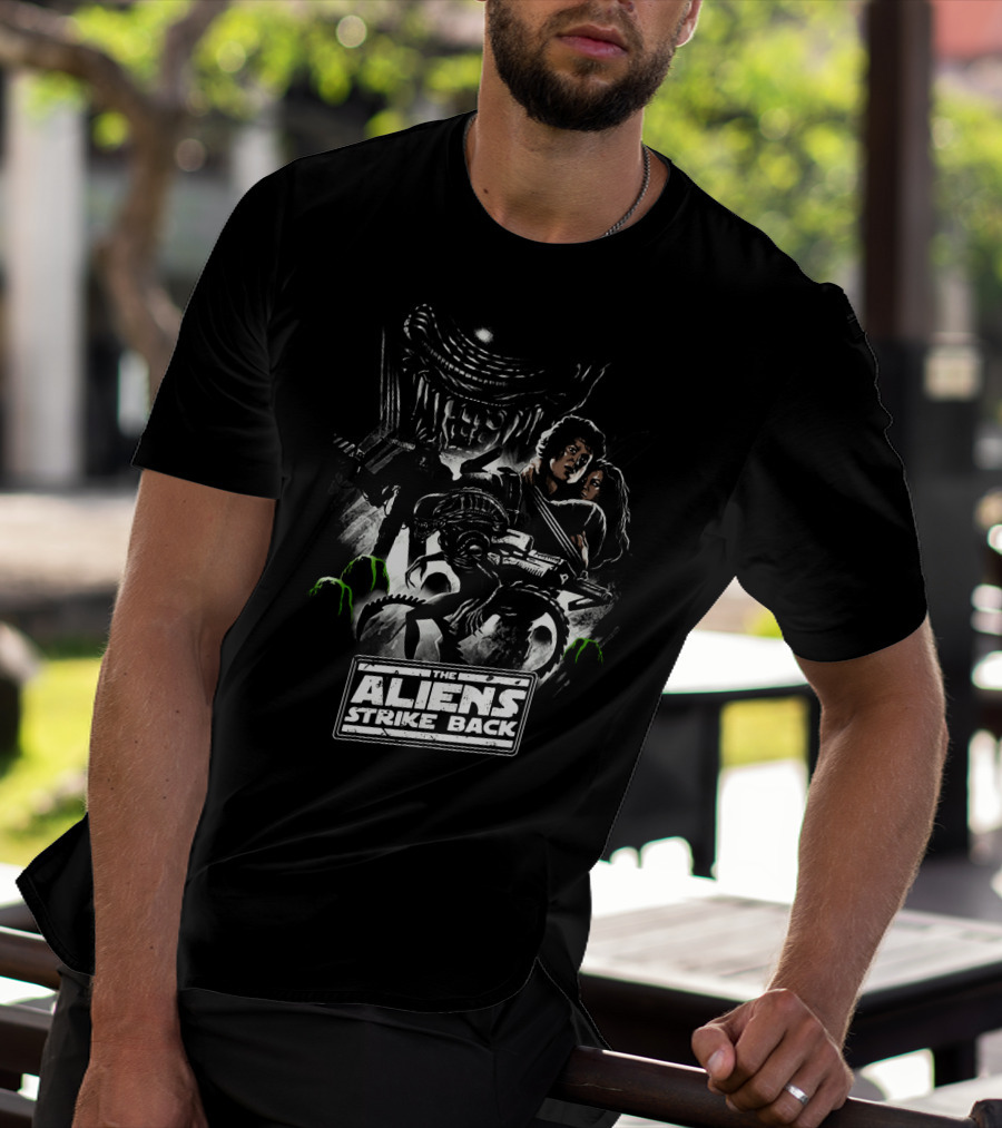 The Aliens Strike Back Sci-Fi Mashup Extravaganza T-Shirt