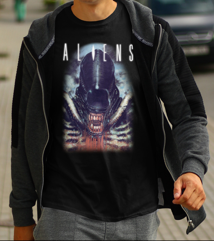 Aliens Bloody Jaw Xenomorph Face T-Shirt