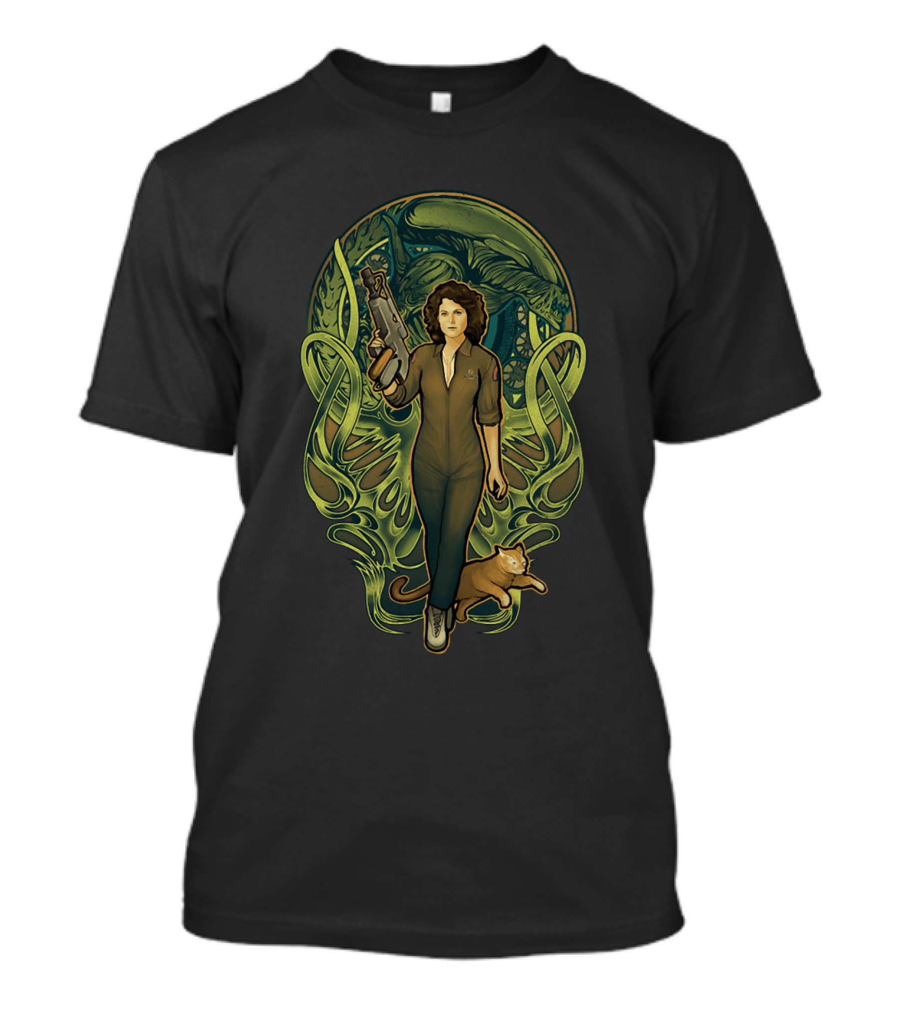 Ripley And Jonesy Xenomorph Encounter T-Shirt