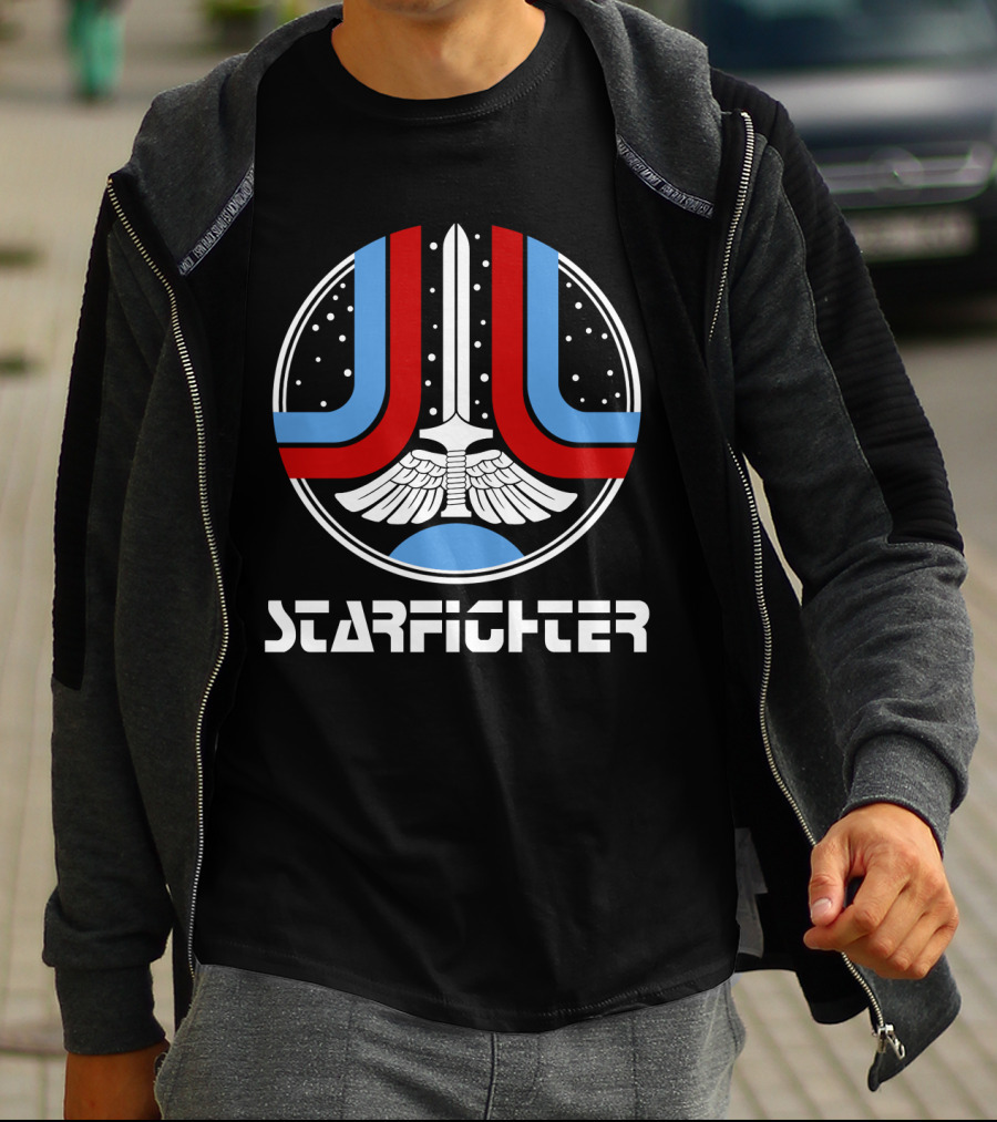 Starfighter 1984 Iconic Sci-Fi Emblem With Sword And Wings T-Shirt
