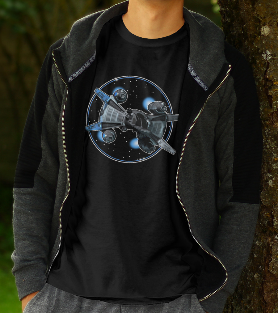The Last Starfighter Gunstar Spaceship In Space Scene T-Shirt