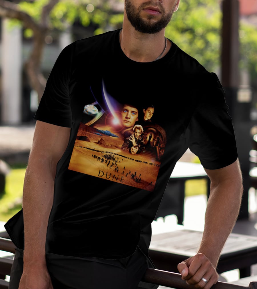 Dune Movie Characters And Desert Planet Collage T-Shirt