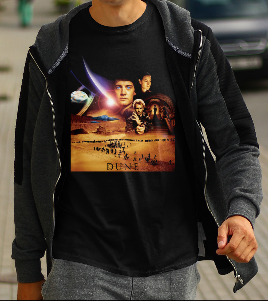 Dune Movie Characters And Desert Planet Collage T-Shirt