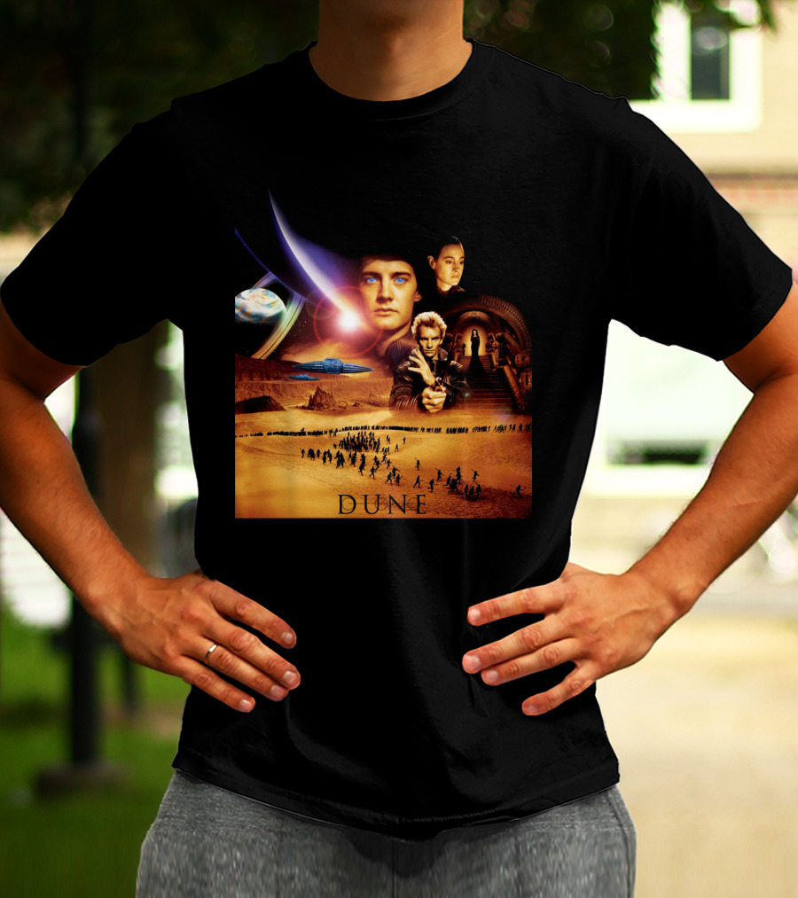 Dune Movie Characters And Desert Planet Collage T-Shirt