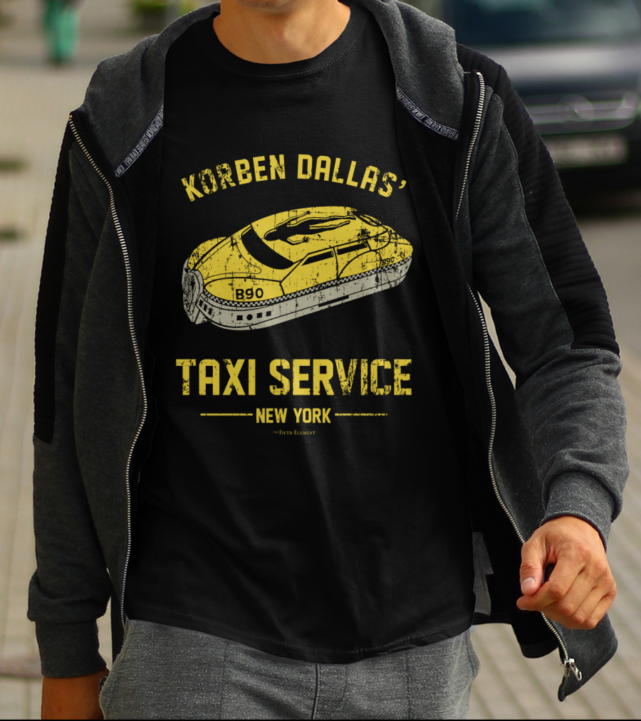 Korben Dallas' Taxi Service New York The Fifth Element B90 T-Shirt