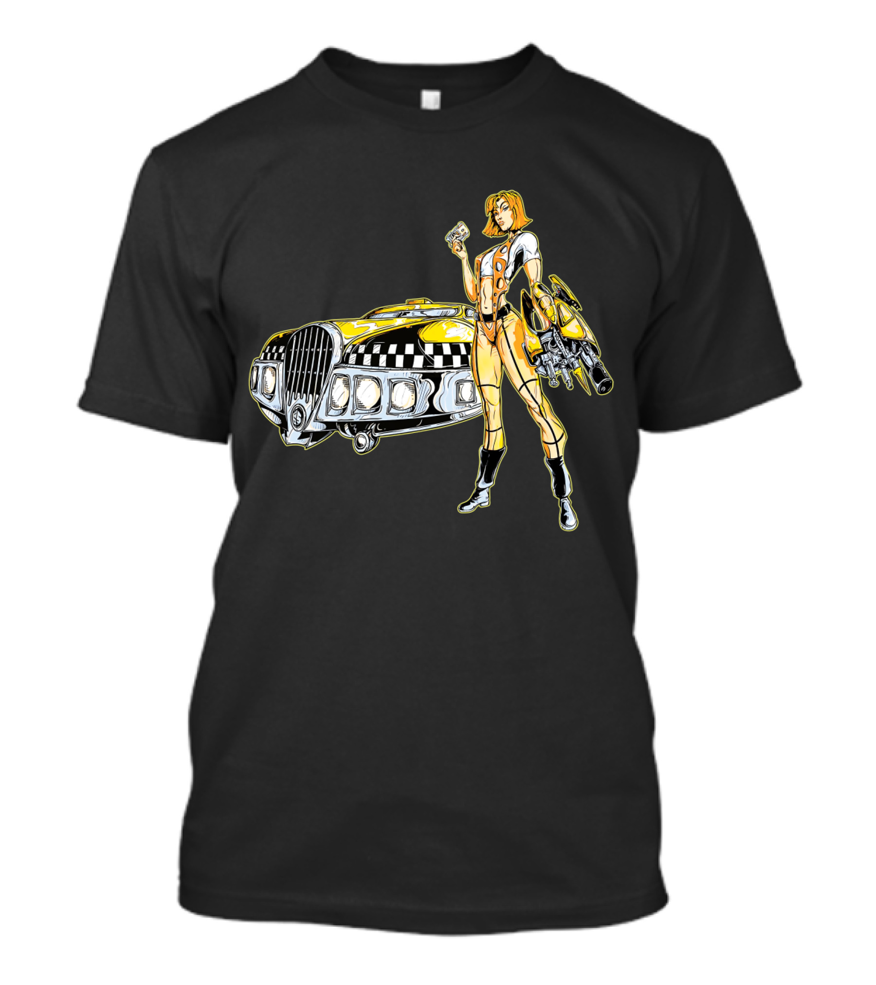 The Fifth Element Leeloo Dallas Vintage Taxi Cab T-Shirt