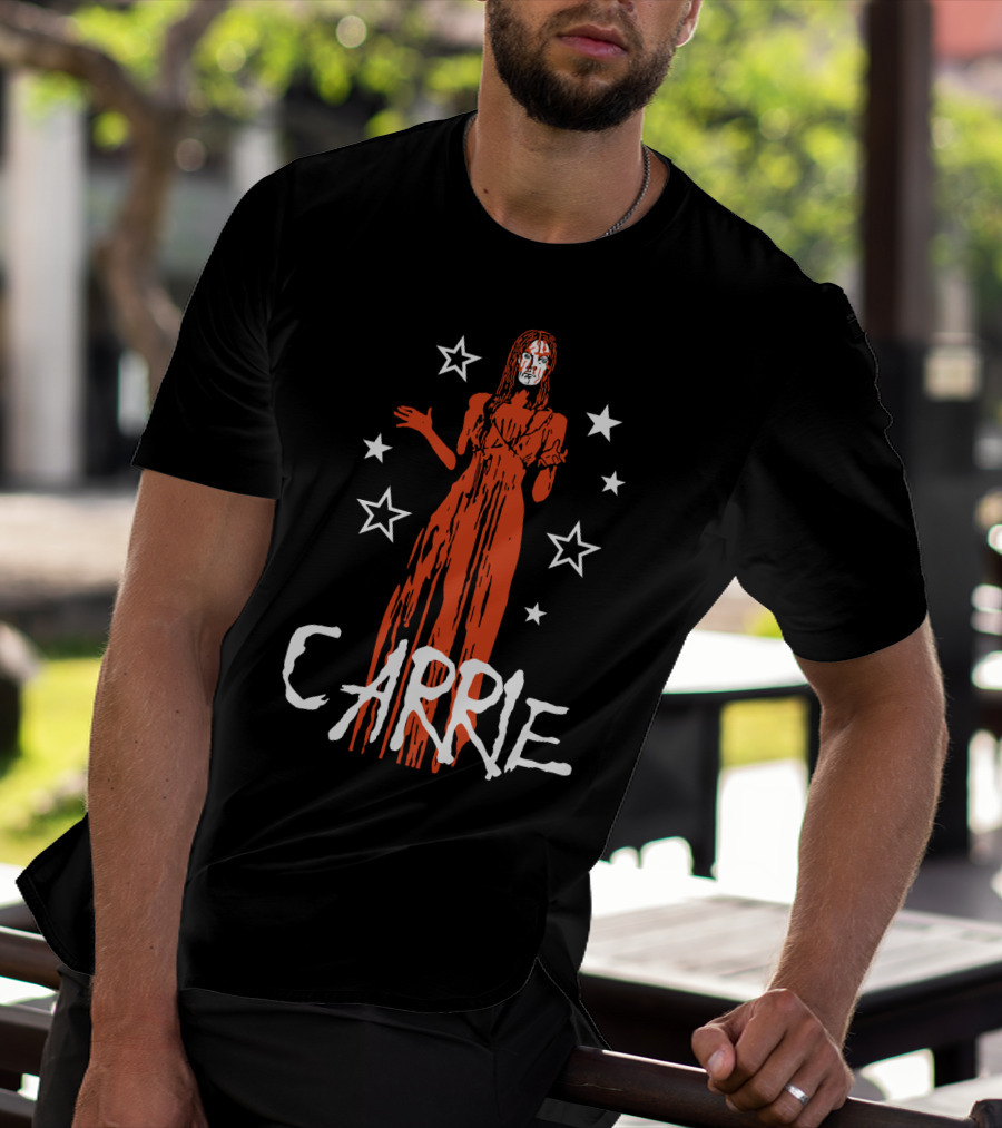 Carrie 1976 Blood-Soaked Prom With Stars T-Shirt