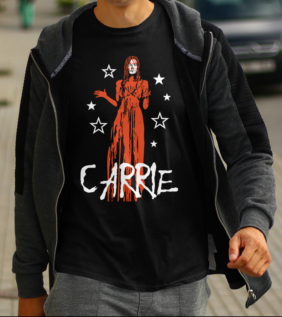 Carrie 1976 Blood-Soaked Prom With Stars T-Shirt