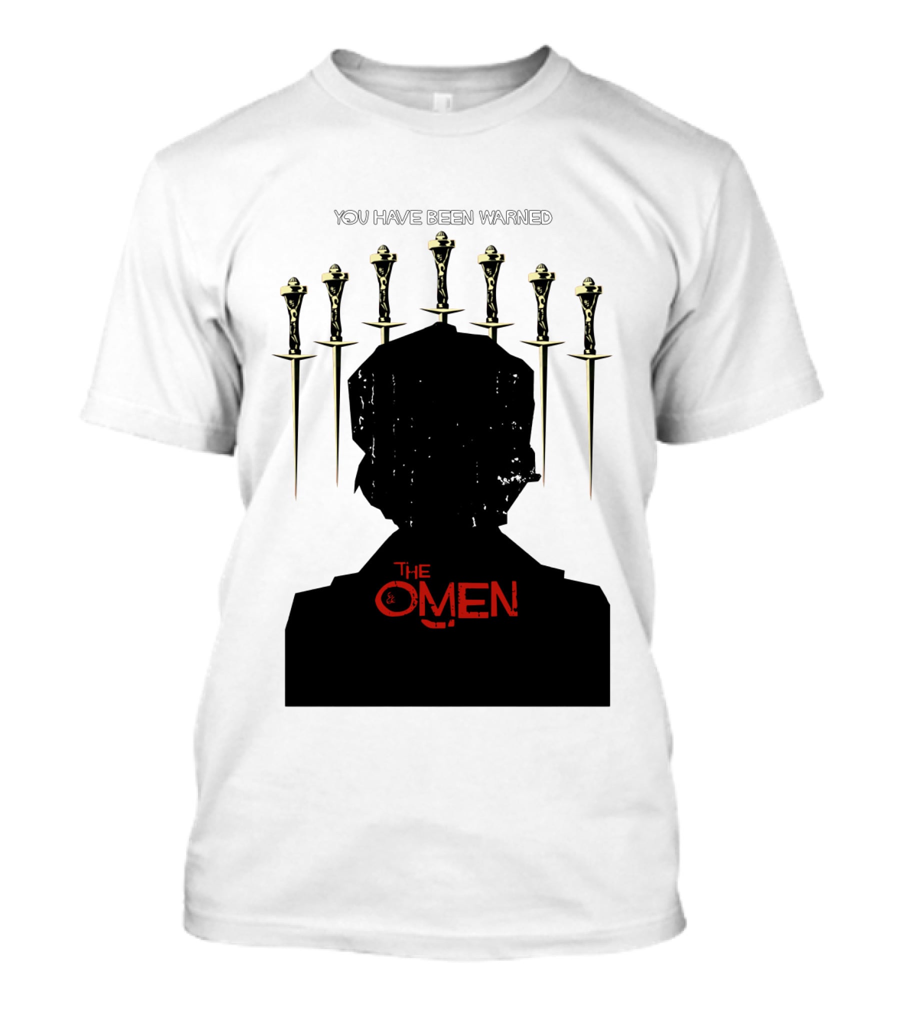 You Have Been Warned The Omen 1976 Silhouette And Daggers T-Shirt