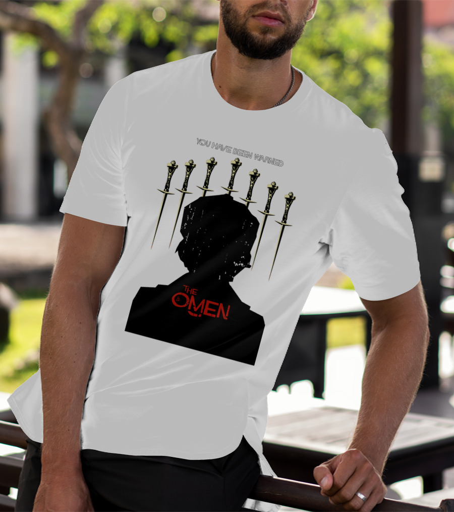 You Have Been Warned The Omen 1976 Silhouette And Daggers T-Shirt